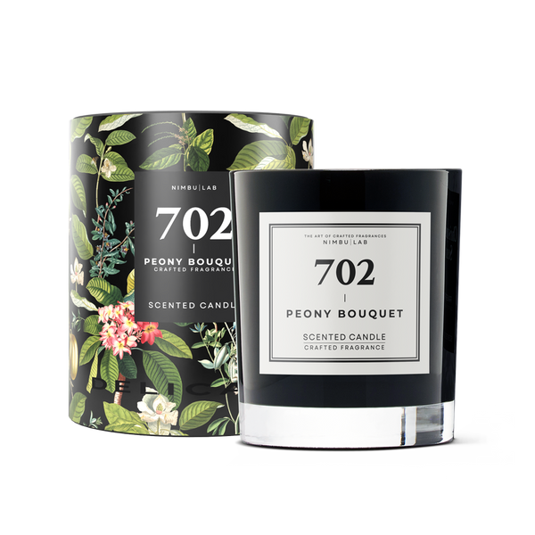 702 PEONY BOUQUET - Floral and Fresh - Scented Candle 8oz - Nimbu Lab - The Art Of Crafted Fragrances