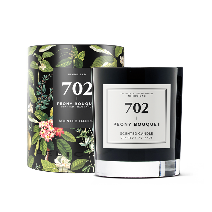 702 PEONY BOUQUET - Floral and Fresh - Scented Candle 8oz - Nimbu Lab - The Art Of Crafted Fragrances